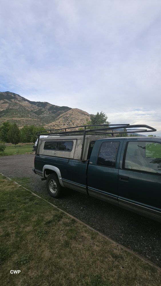 Truck Bed Ladder Rack - Black Metal (Fits Various Trucks)