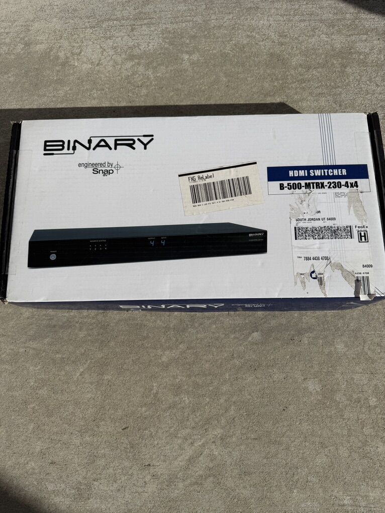 Binary HDMI Switcher B-500-MTRX-230-4x4
