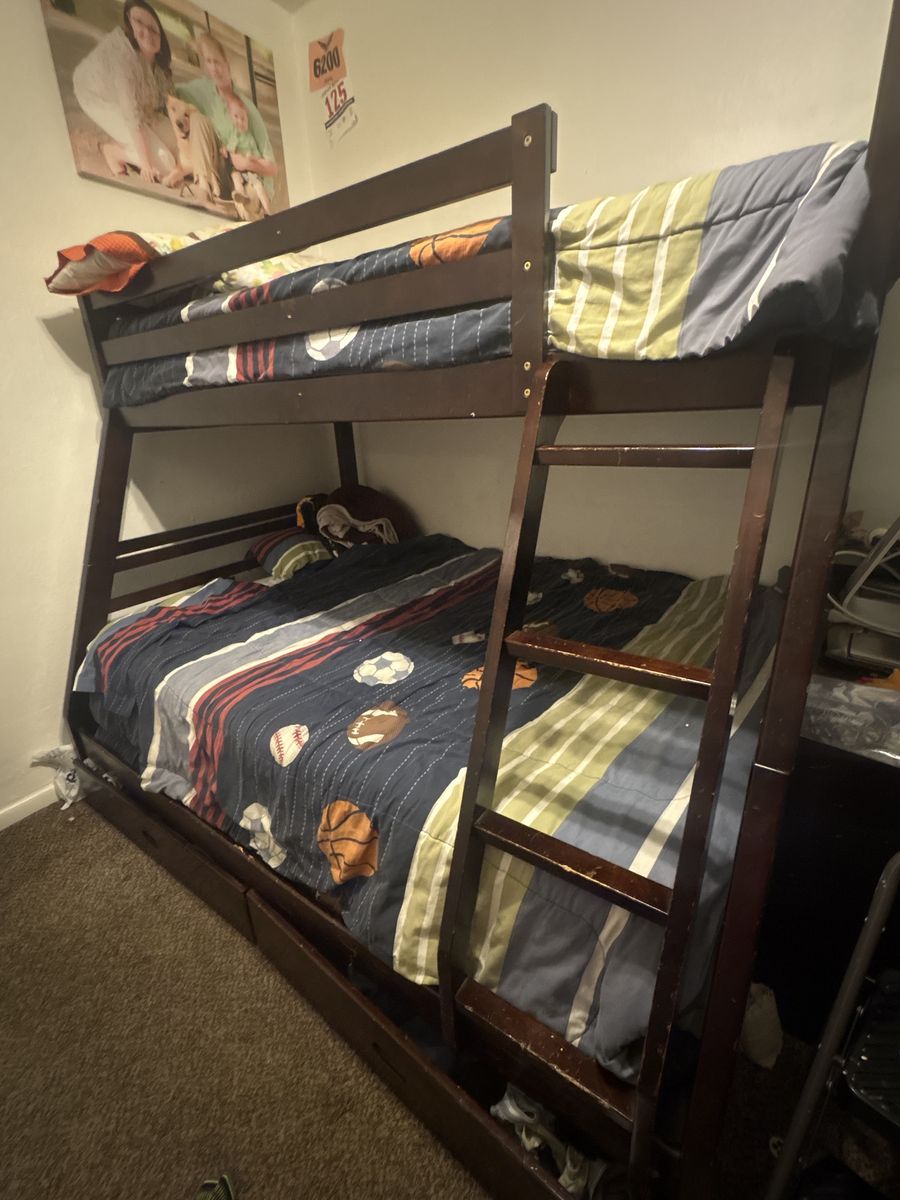 Twin over full bunk bed