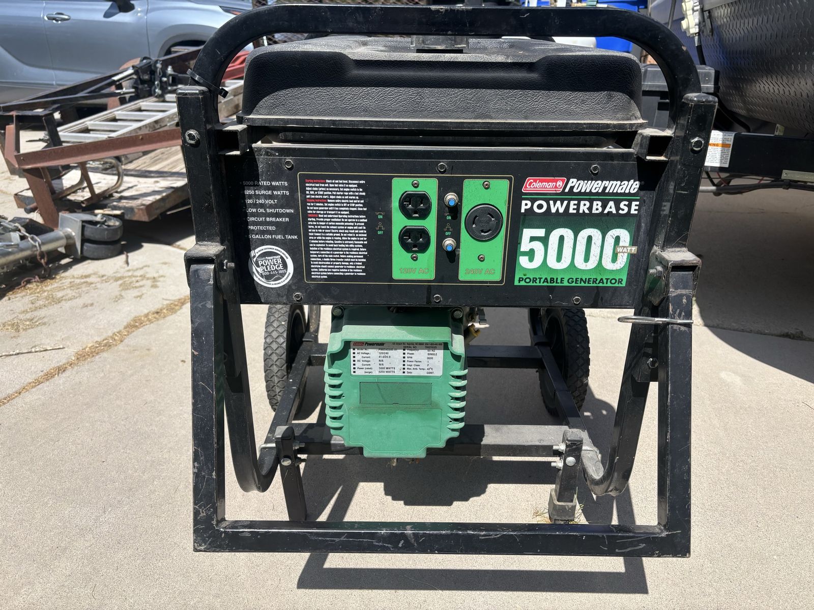 Coleman PowerMate POWERBASE 5000-Watt Portable Generator - Reliable Power for Home or Job Site