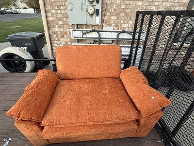 Orange arm chair