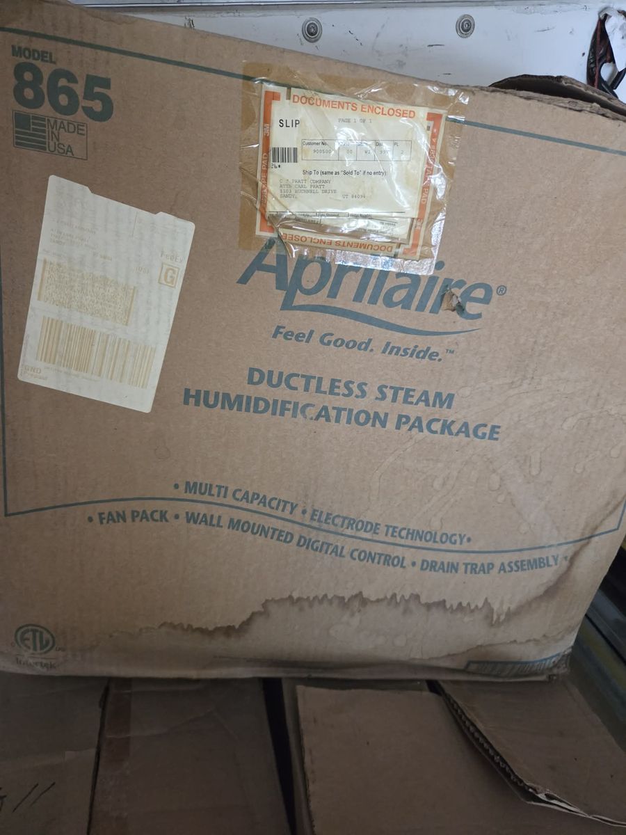 Prolate 865 Ductless Steam Humidification Package New Open Box 