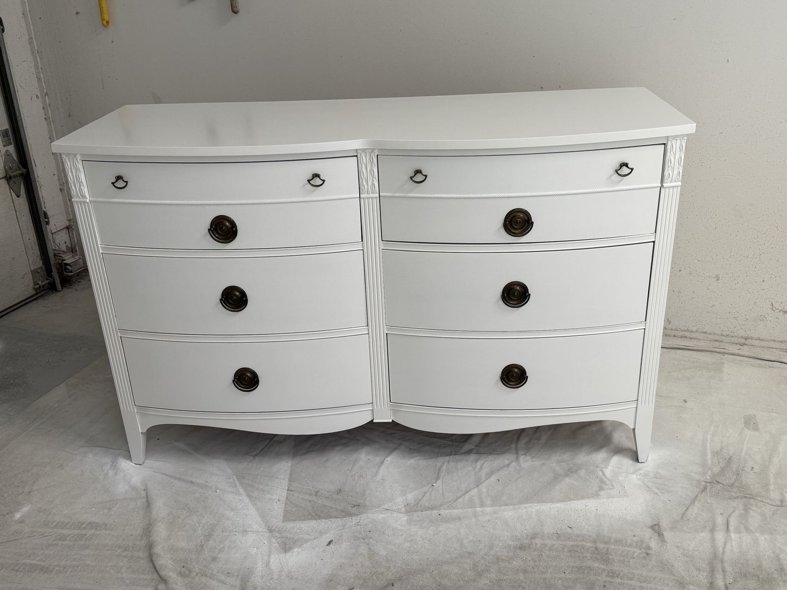 Nice solid wood vintage dresser, refurbished,