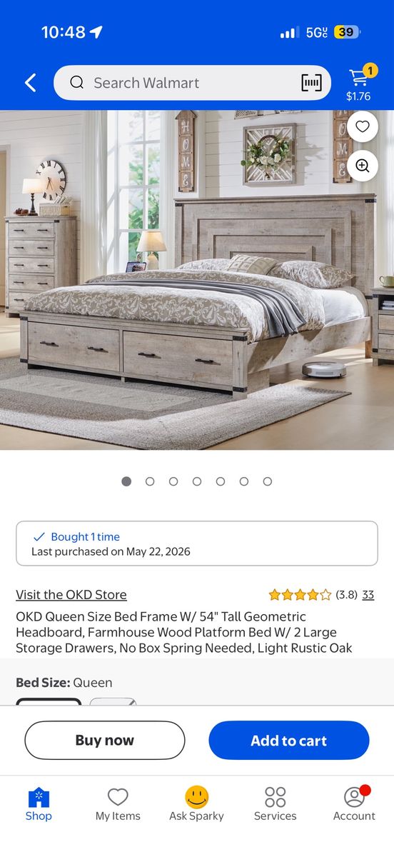 Queen bed READ DESCRIPTION 