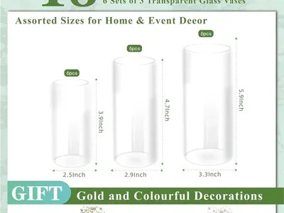 18 PIECE VASES SET OF 6