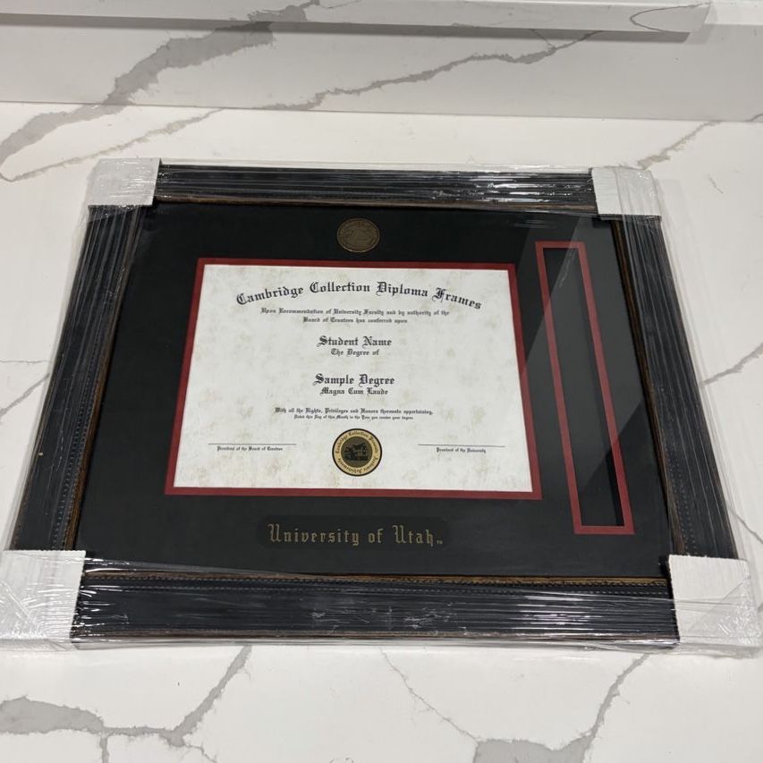 University of Utah Diploma Frame Brand New Rare
