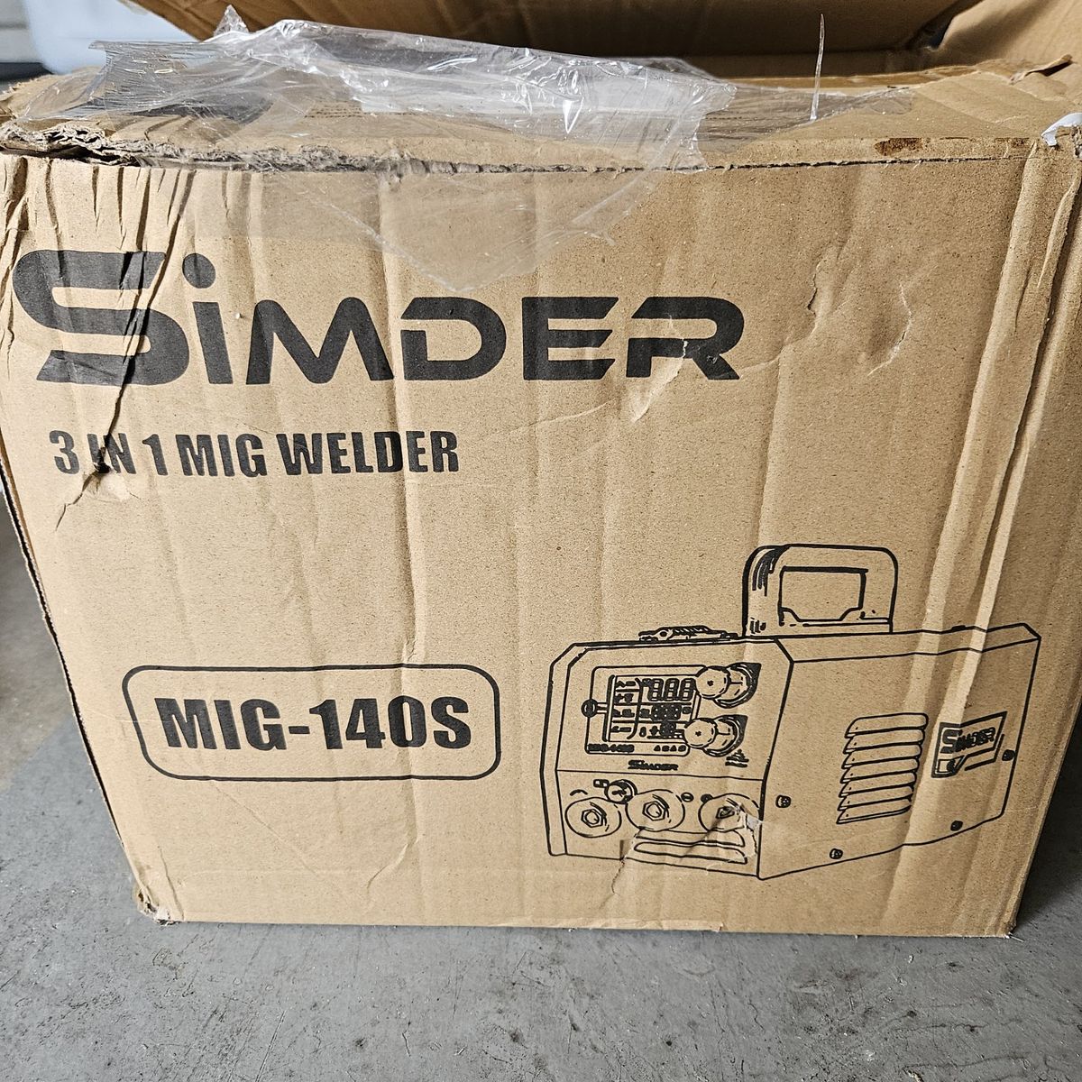 Simder MIG-140S Pulse 3-in-1 Welding Machine with Manual and Accessories