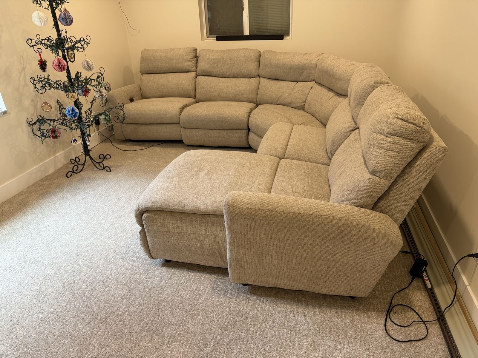Couch with recliners and usb ports