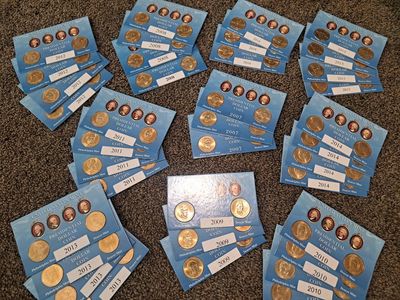 p&d presidential dollar coins 10 year set