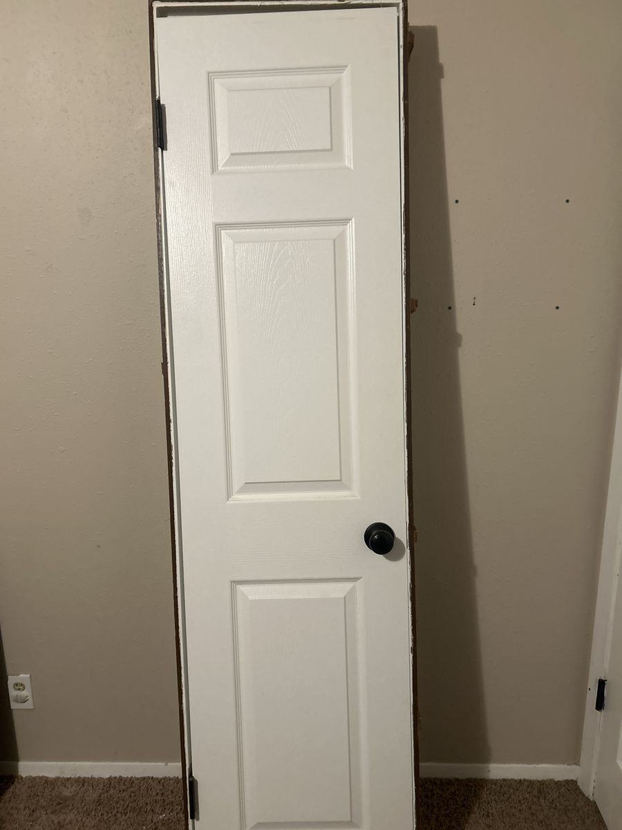 White 3-Panel Interior Door with Frame and Hardware