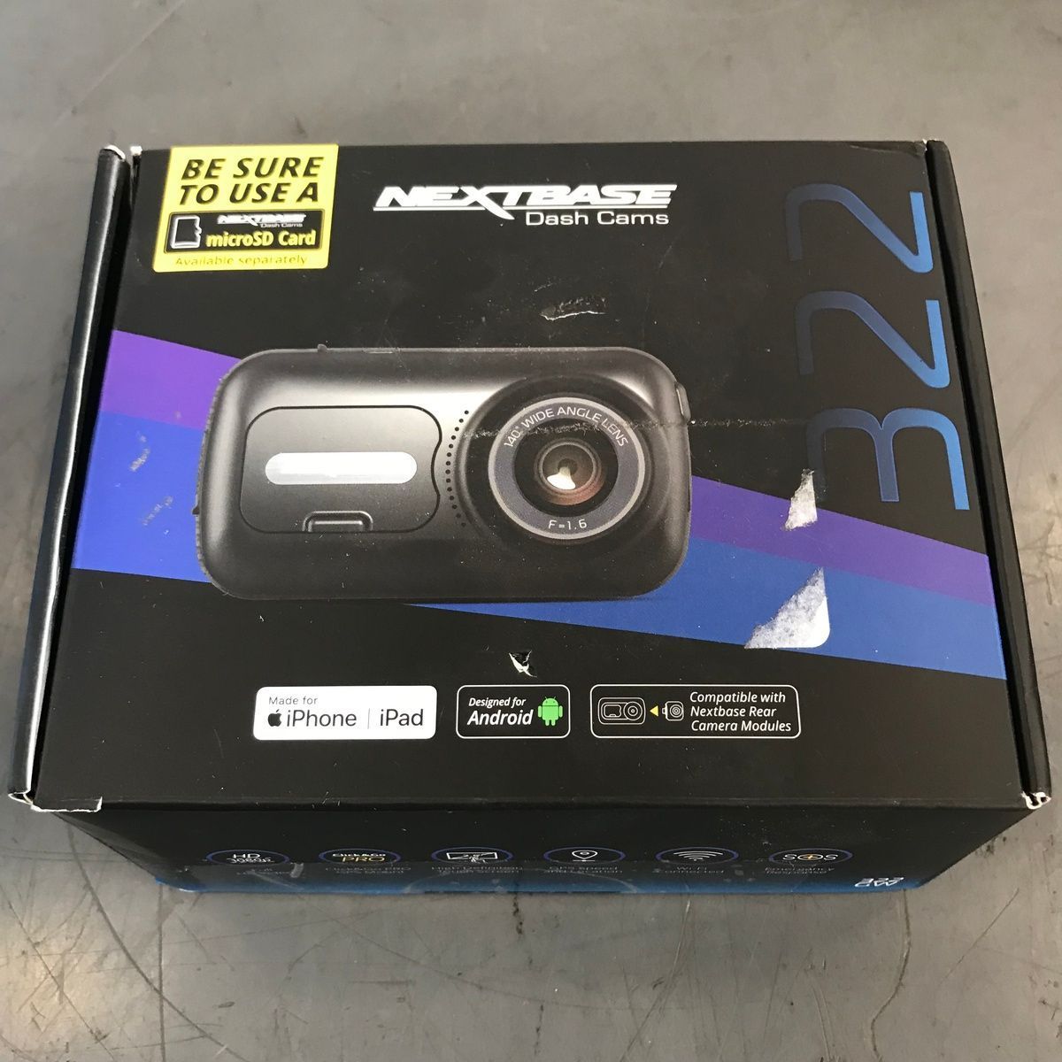 NEXTBASE NBDVR322GW DASH CAM WITH FULL 1080P HD RECORDING 322GW