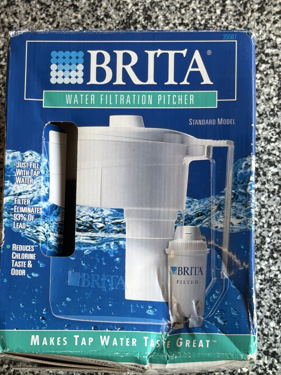 Brita Standard Model Water Filtration Pitcher - Reduces Lead & Chlorine, Improves Taste