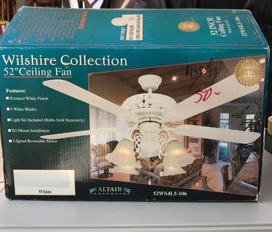 Altair Wilshire Collection 52" Ceiling Fan with Light Kit