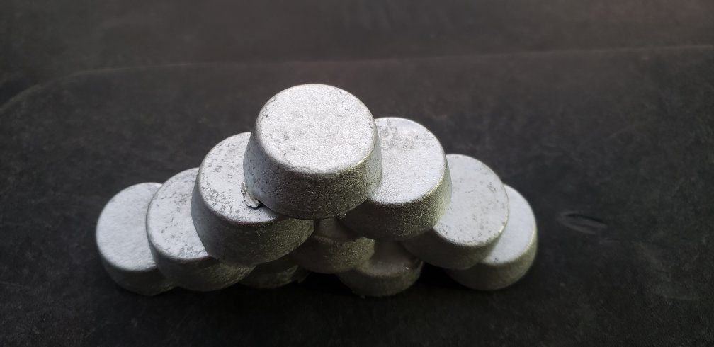 Pure Zinc Mini Ingots - 5+lbs