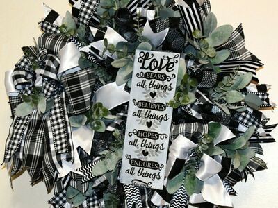 Large Handmade Inspirational wreath