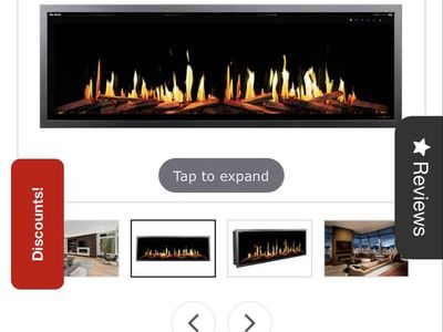 *MAJOR DISCOUNT* Modern Flames Orion Slim 76" Version 2 Heliovision Virtual Recessed / Wall Mount Electric Fireplace