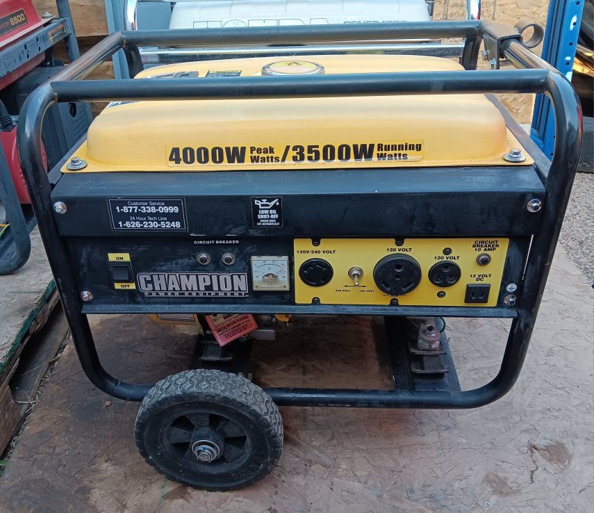 Champion Open Frame Gas Generator 4000w