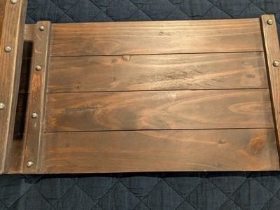 Pottery Barn decorative sleigh/tobbogan tray. Rare Pottery Barn piece.