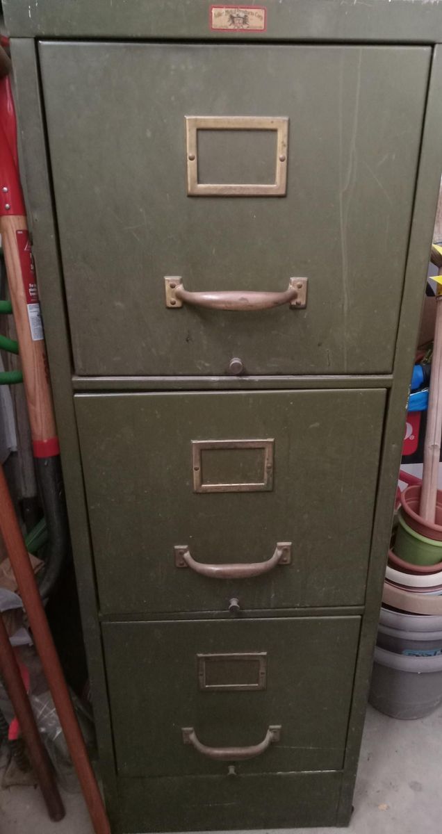 Metal filing cabinet