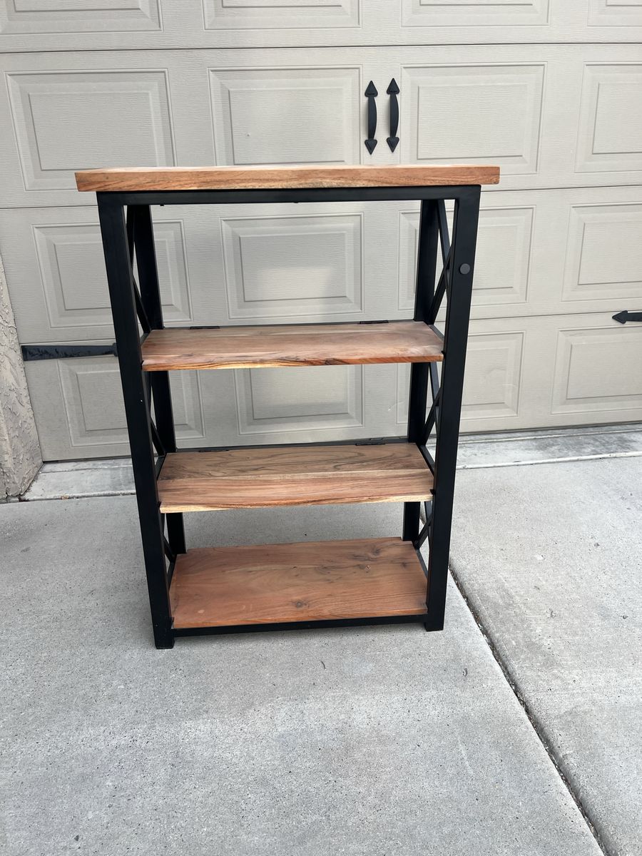Wood and Metal Bookshelf