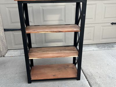 Wood and Metal Bookshelf