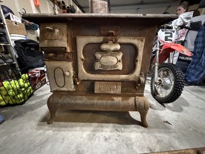 Old wood burning stove