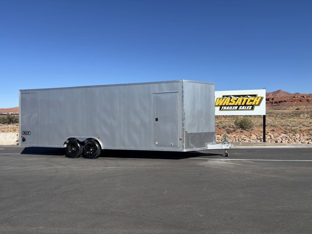 2026 ALCOM 8.5X24 10K Silver XLT Pro Stealth Enclosed Car Hauler Trailer