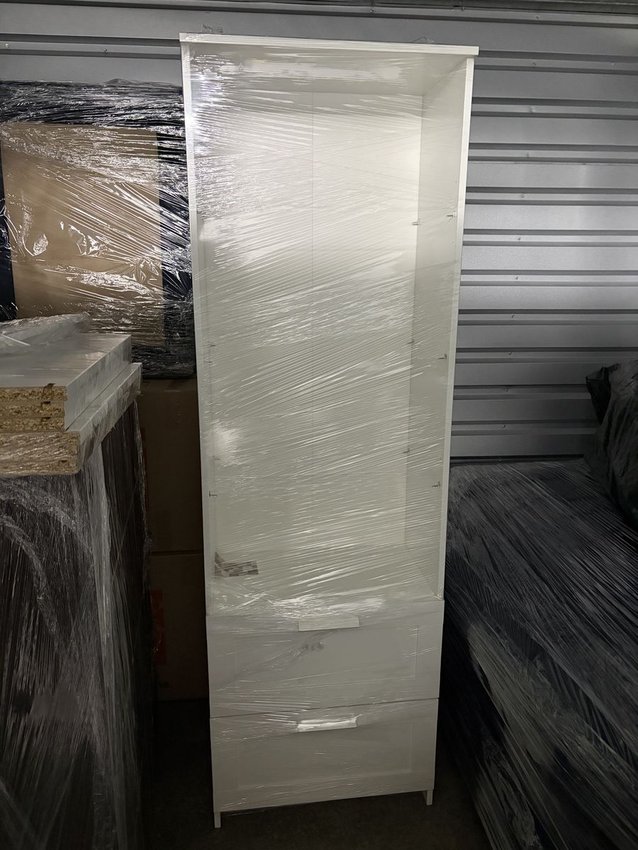 White book cases