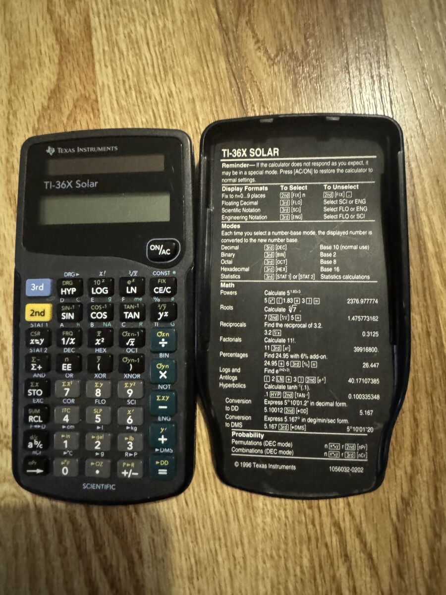 Texas Instruments TI-36X Solar Scientific Powered