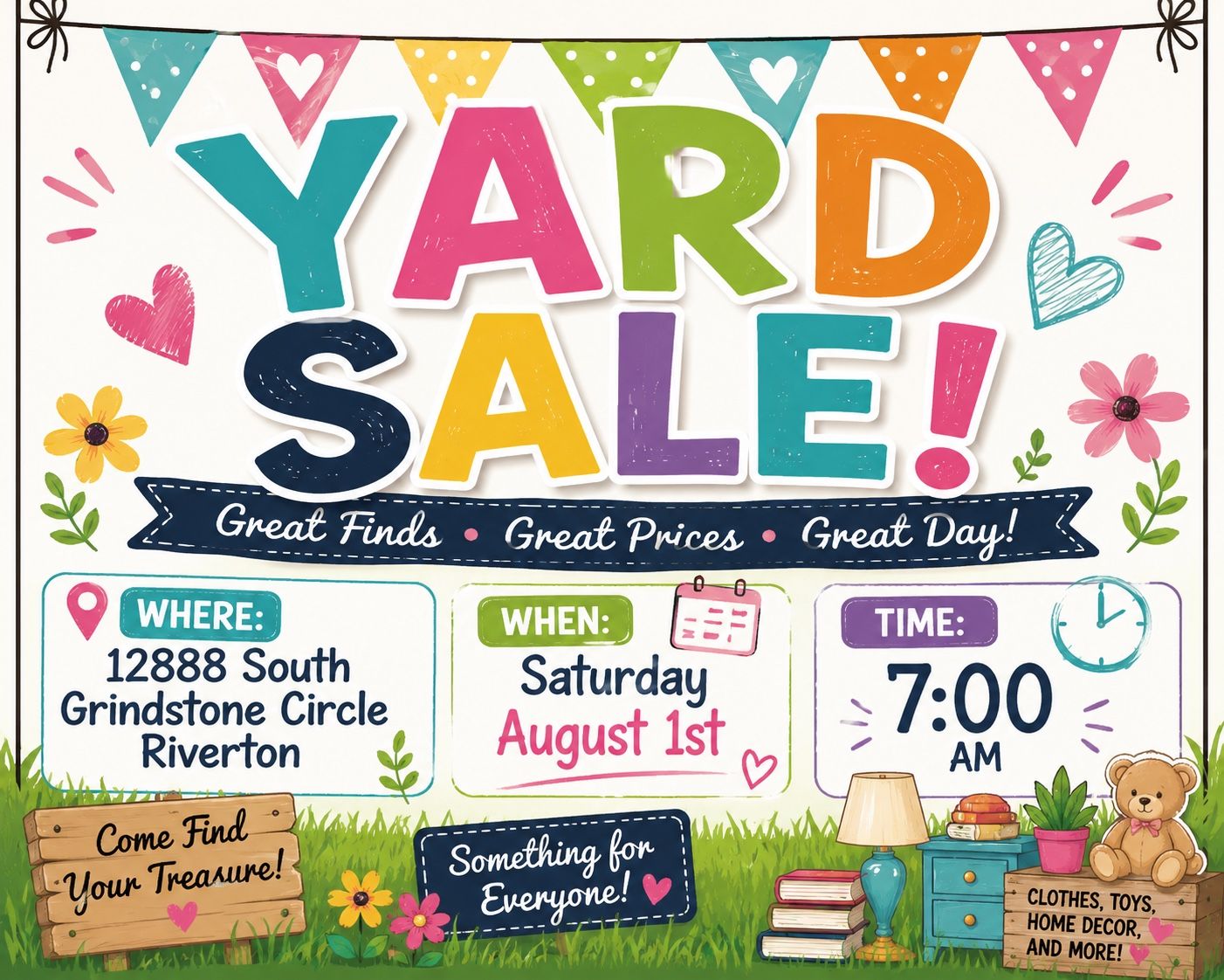 Yard sale 12888 South Grindstone Circle  Riverton