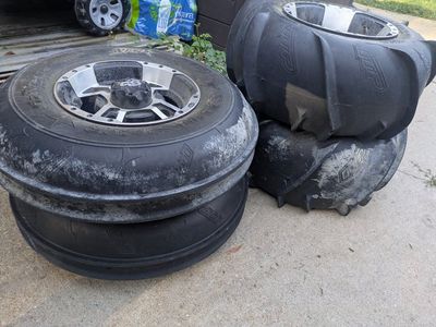 ITP Sand Star Paddle Tires with SS Alloy Wheels Set