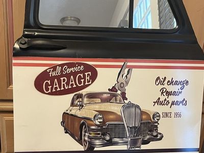 Vintage Style Full Service Garage Truck Door Wall Mirror Decor “ Man Cave “