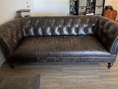 Chesterfield Real Leather Sofa