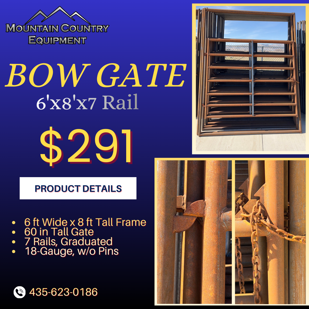 Bow Gate 6' 7 Rail