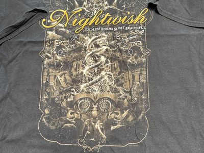Nightwish Endless Forms Most Beautiful Album Art Black T-Shirt Adult Size L Heavy Metal Band Tee