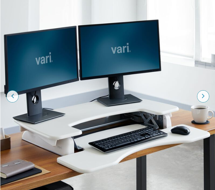 VariDesk Pro Plus 36 Standing Workstation and Adjustable Tall Drafting Office Chair