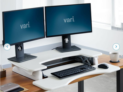 VariDesk Pro Plus 36 Standing Workstation and Adjustable Tall Drafting Office Chair