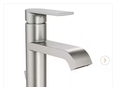 Moen Genta 6702BN Single Handle Bathroom Faucet with Drain Kit, Brushed Nickel