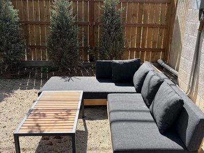 Article outdoor couch and table