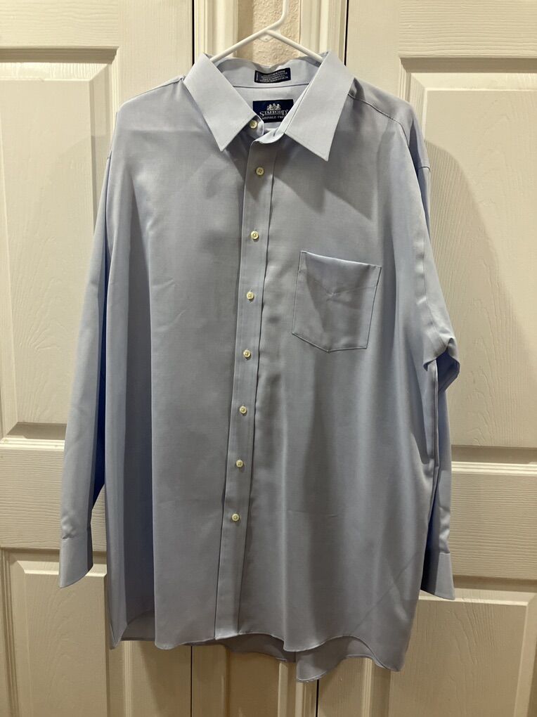 Sky Blue Stafford Long Sleeve Dress Dress Shirt