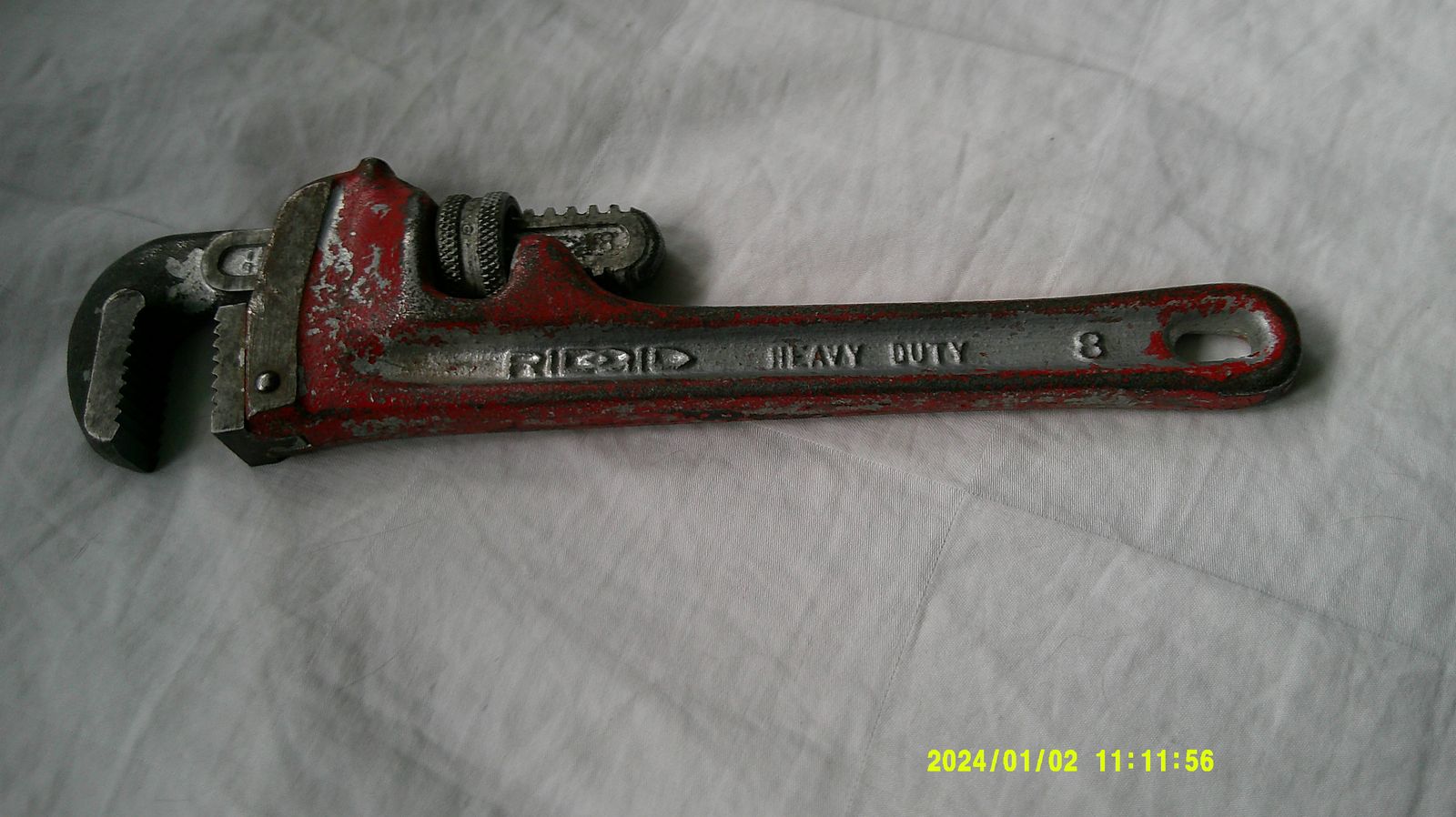Ridgid 8 Inch Heavy-Duty Straight Pipe Wrench $10