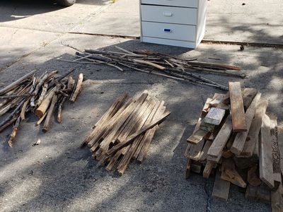 Free wood, dresser & stuff