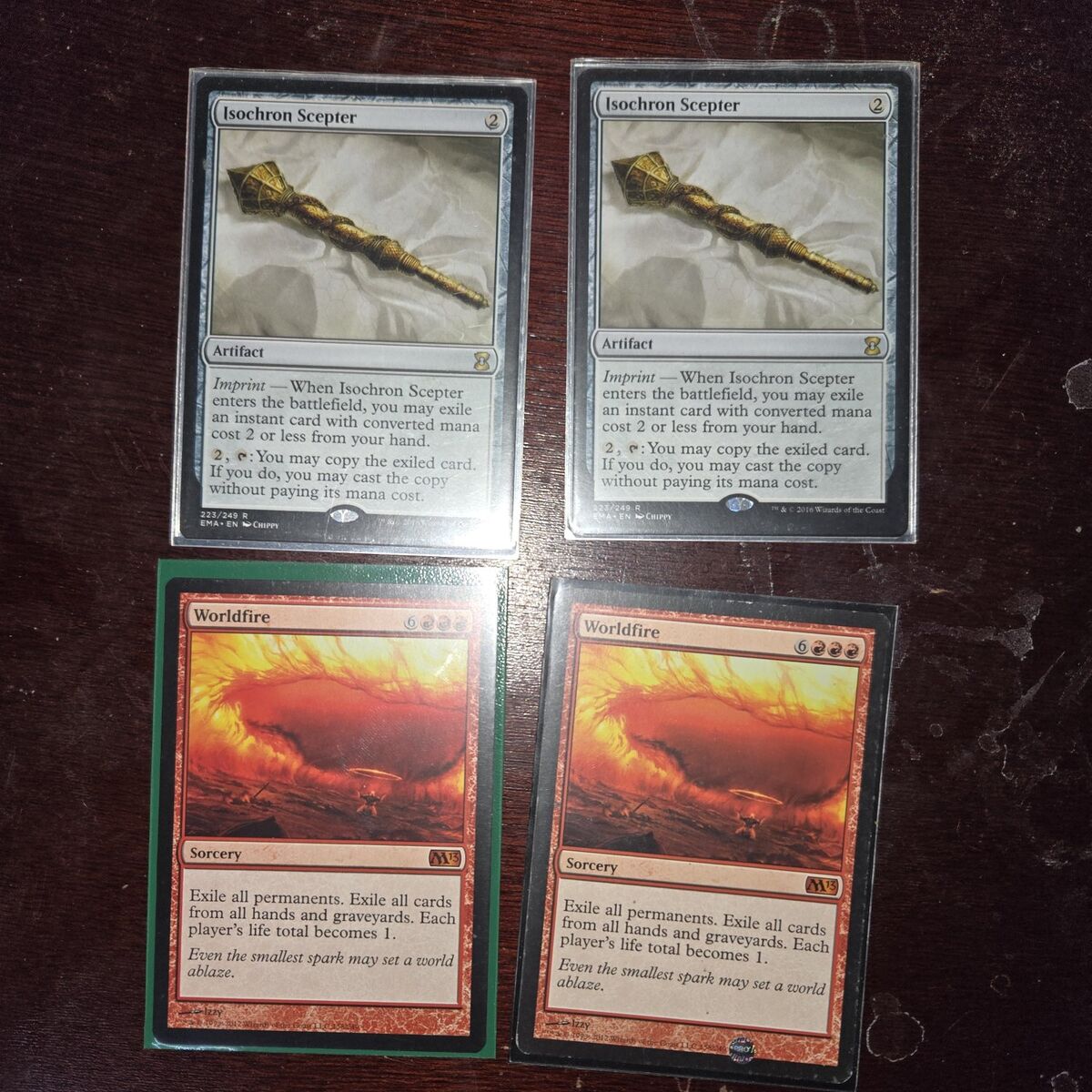 2 Wolrdfire and 2 isochron scepter