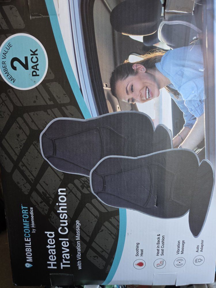 Heated Vibration Seat Cushions by Homedics $30 or best offer