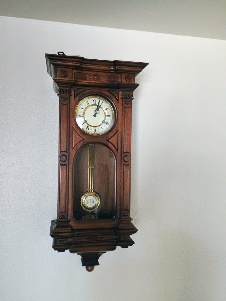 Vintage Wall Pendulum Clock with Chime