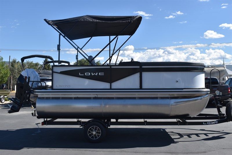 2025 Lowe LS170 Pontoon with 60HP Mercury Engine and Trailer