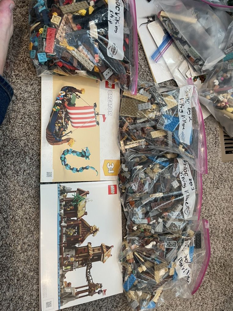 Lego Viking Village And Viking Ship