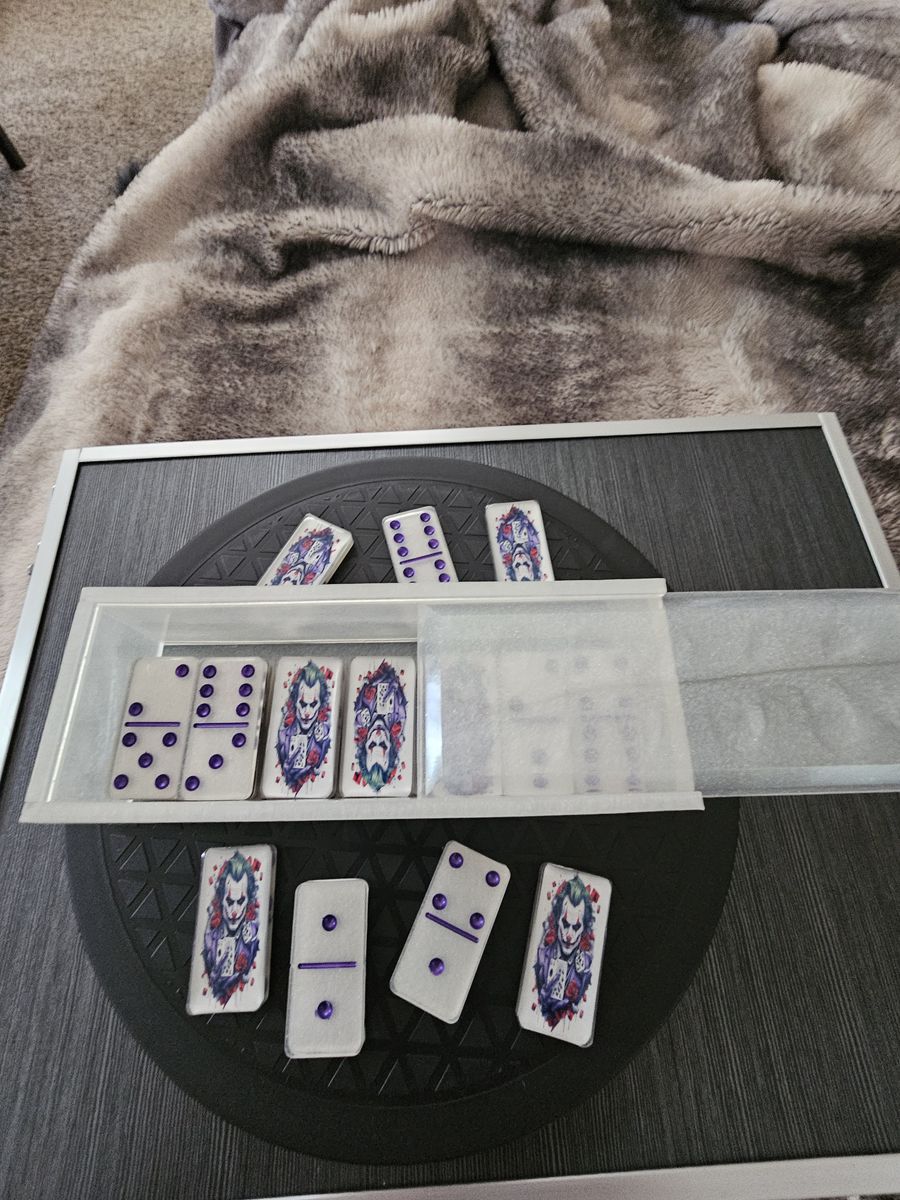 Custom Joker Theme Dominoes Set with Case