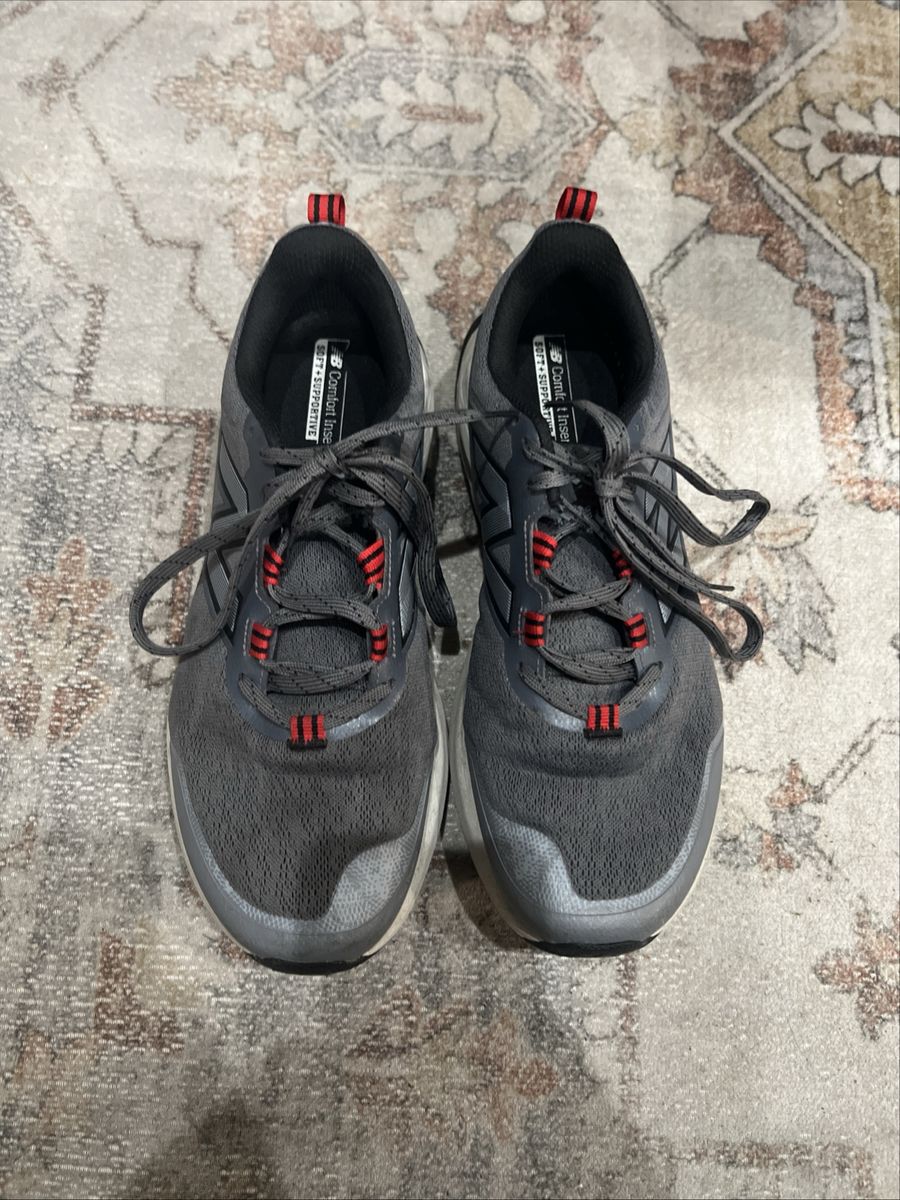 Size 11.5 New Balance Men's Fresh Foam X Garoé V2 Trail Running Shoe Grey Red D