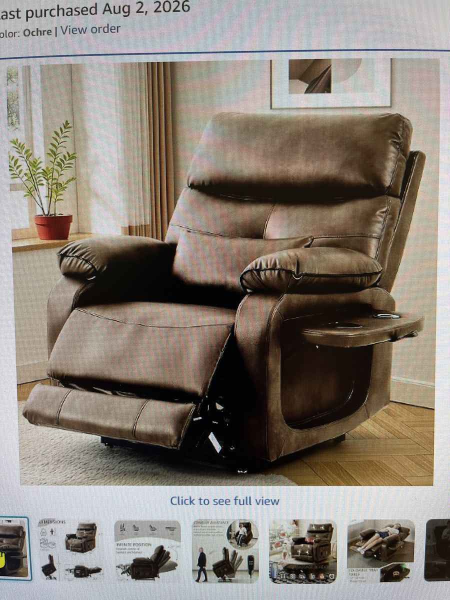 stand up leather recliner